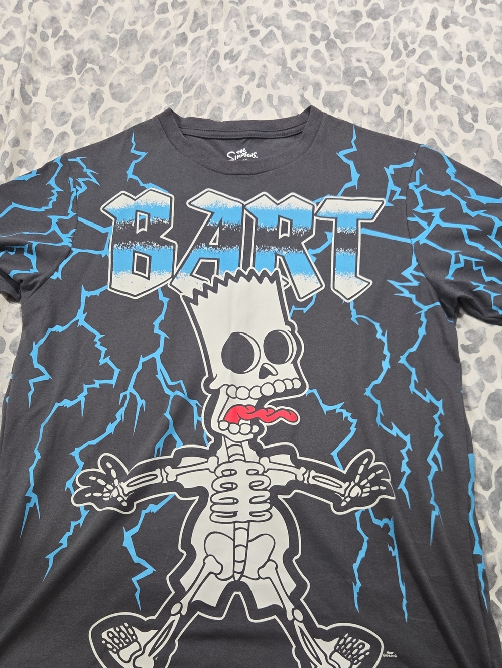 The Simpsons ' Bart Skeleton Graphic Tee - Black & Blue